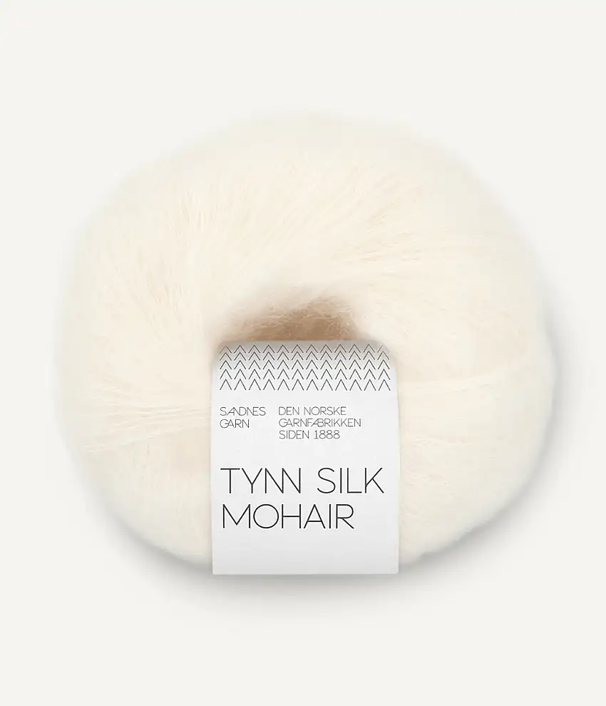 Tynn Silk Mohair Natural White 1012