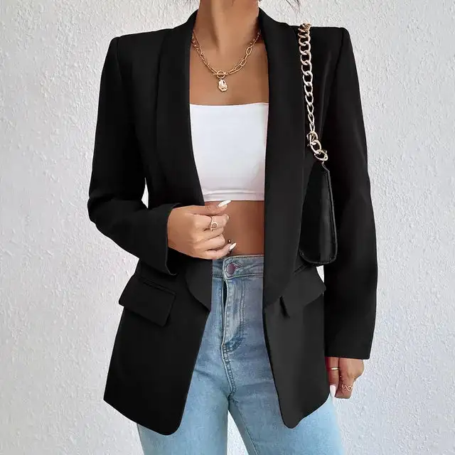 Dam Blazer Figursydd Mångsidig Polyester