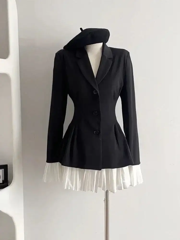Dam Blazer A-linjeformad Slim Fit Polyester