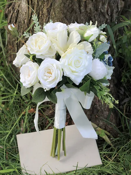 Friformade Pure Silke Blomma Brudbuketter